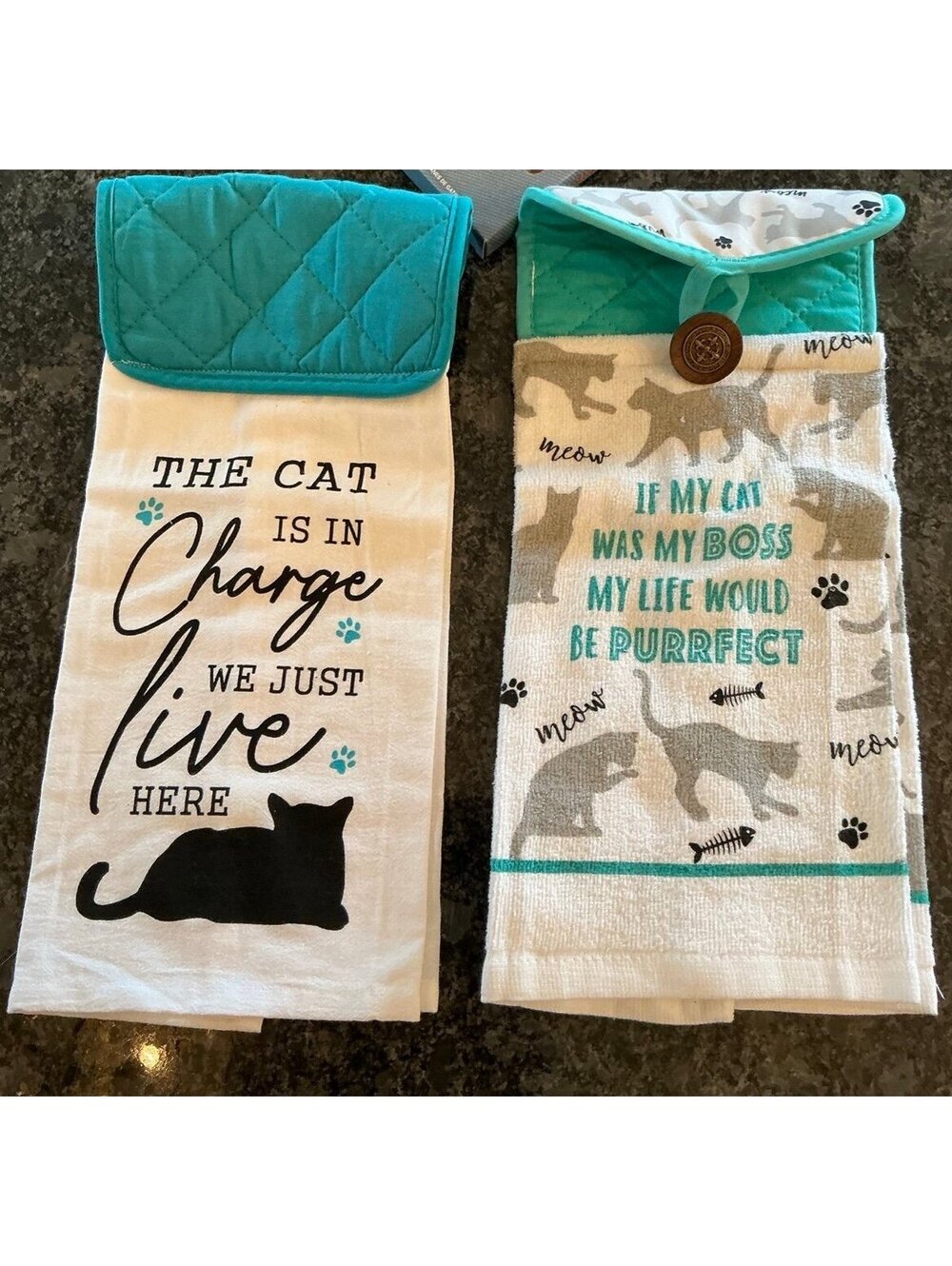 Cat Lover 2 piece Kitchen Towel Bundle
